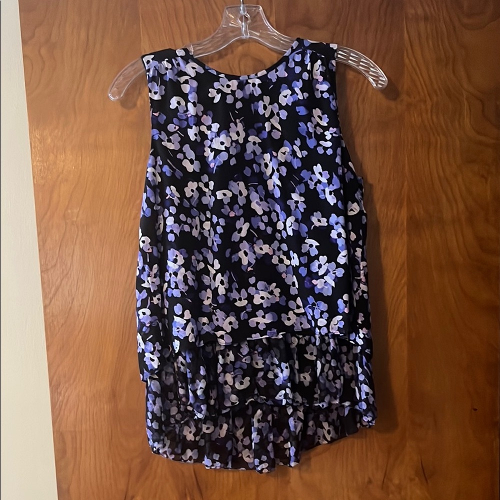Kate Spade Blue Tank Top Floral Design